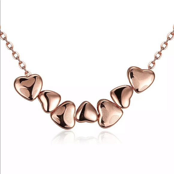 Rose Gold plated necklace heart pendant - Picture 5 of 5